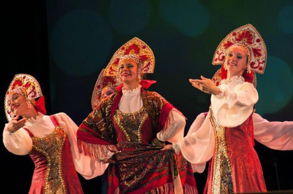 Folklore show "Russia In Fairytales" in Youth House on Vasilyevsky Island in Saint-Petersburg