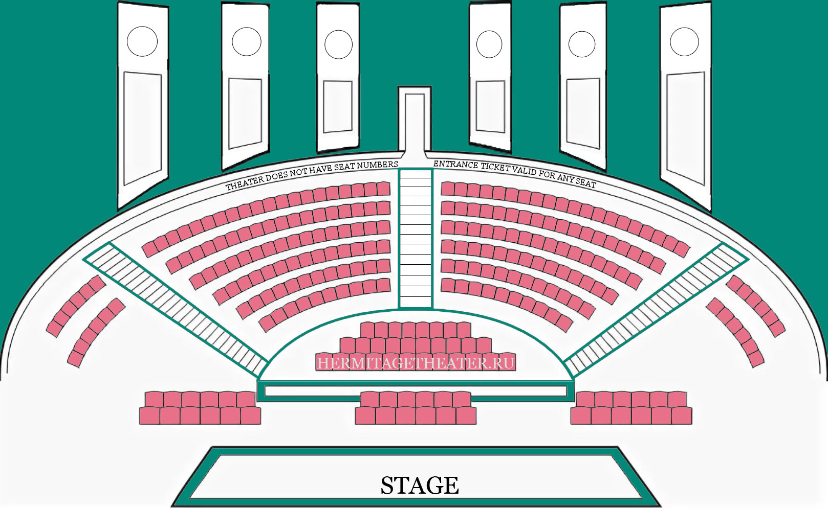 Seating plan of the Hermitage Theater